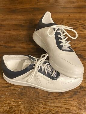 Porsche Design XLExtralight Calf Perforated White and Blue Sneakers Size 7.5